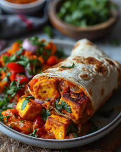 Tandoori Tofu Tikka Wraps🌶️