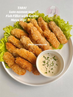 tara luto naman tayo fish fillet with garlic mayo dip