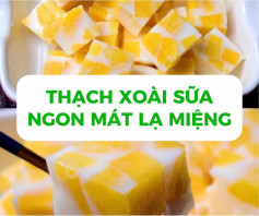 Thạch xoài sữa ngon mát lạ miệng.