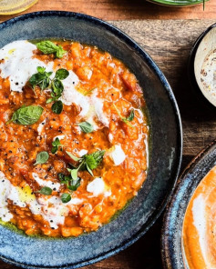 The tomatoes, charred to perfection, whispered of sunlit gardens, while the lentils, earthy and comforting, spoke of nourishing simplicity