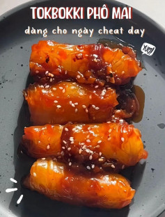 tokbokki phô mai dàng cho ngày cheat day