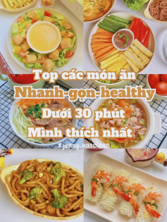 tóp cá món ăn nhanh gọn healty, salad đậu hũ, gỏi cuốn mùa hè, bún lứt cà chua thịt băm. bún bòa nam bộ, mì udon xào, bánh hỏi cuốn.