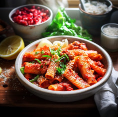 😍 Tteokbokki-inspired Kimchi Gochujang Pasta