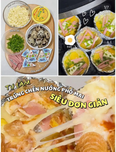 tự làm trứng chén nướng phô mai siêu đơn giản