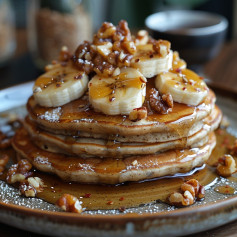 Vegan Banana Oat Pancakes