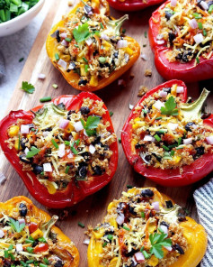 Vegan Mexican-inspired Stuffed Bell Peppers