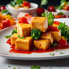 Vegan sweet and sour tofu