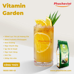 vitamin garden, matcha foam gạo rang, trà sữa mật cúc long nhãn, trà chanh