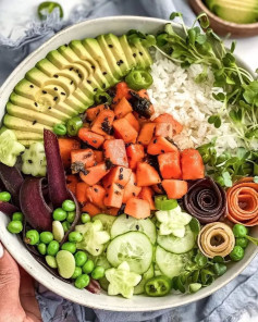 Wanna try this Vegan Papaya Poke Bowl