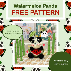 • Watermelon Panda - FREE PATTERN • 🐼🍉🇵🇸