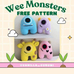 wee monsters free pattern