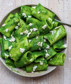 Whats your favourite type of pasta? Heres a bowl of Wild Garlic & Cavolo Nero Paccheri