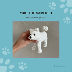 yuki the samoyed dog free crochet pattern