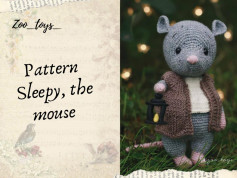 zoo toys pattern sleepy the mouse