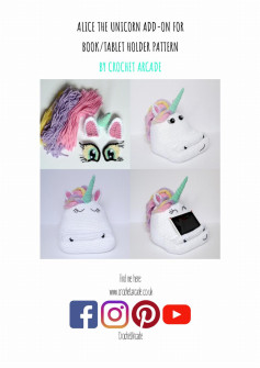 ALICE THE UNICORN ADD-ON FOR BOOK/TABLET HOLDER PATTERN