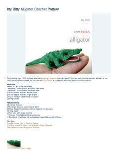 Alligator Crochet Pattern