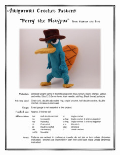 Amigurumi Crochet Pattern “Perry the Platypus”