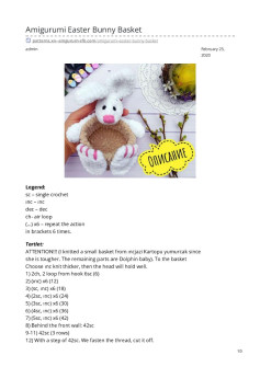 Amigurumi Easter Bunny Basket patterns