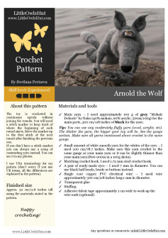 arnold the wolf crochet pattern