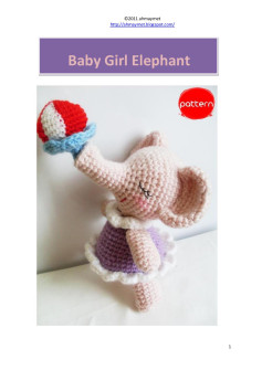 Baby Girl Elephant crochet pattern