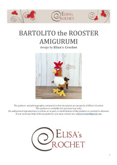 BARTOLITO the ROOSTER AMIGURUMI