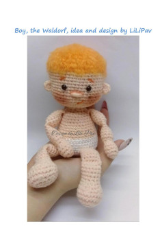 Boy, the Waldorf doll crochet pattern