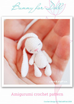 Bunny for Doll Amigurumi crochet pattern