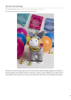 Burrito the Donkey crochet pattern