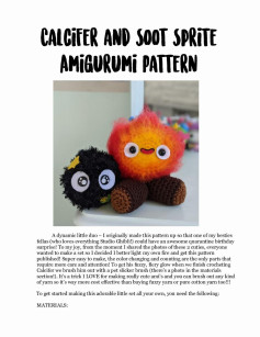 Calcifer and Soot Sprite Amigurumi Pattern