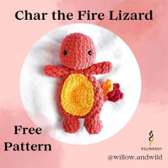 char the fire lizard free pat tern