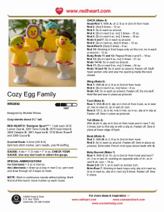 cozy egg family crochet pattern