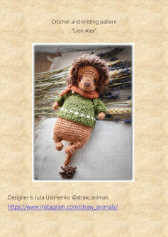 Crochet and knitting pattern “Lion Alex”