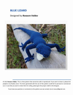 crochet blue lizard crochet pattern