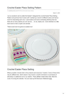 Crochet Easter Place Setting Pattern