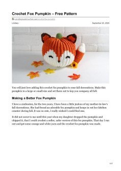 Crochet Fox Pumpkin – Free Pattern