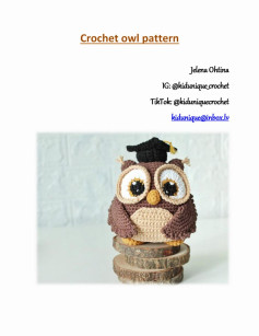 crochet owl graduation cap pattern