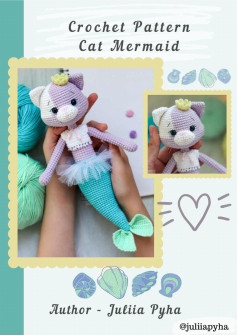 Crochet Pattern Cat Mermaid