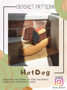 crochet pattern hotdog