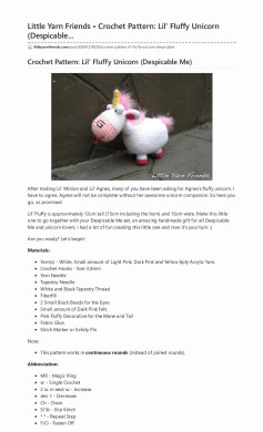 Crochet Pattern: Lil Fluffy Unicorn