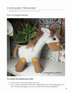 Crochet pattern “little donkey“