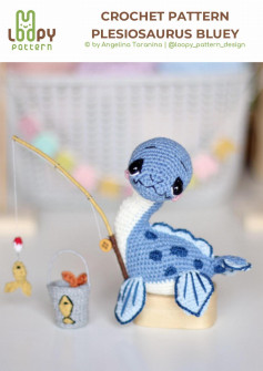 CROCHET PATTERN PLESIOSAURUS BLUEY