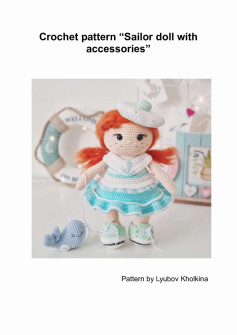 Crochet pattern “Sailor doll with accessories”