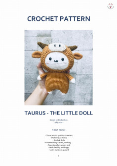 CROCHET PATTERN TAURUS - THE LITTLE DOLL