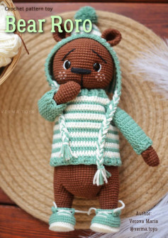 crochet pattern toy bear roro