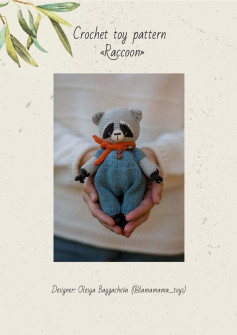 Crochet toy pattern Raccoon