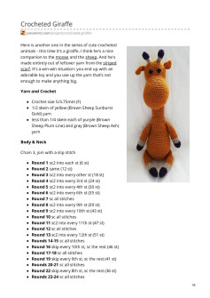 Crocheted Giraffe pattern