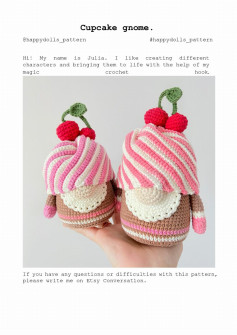 Cupcake gnome crochet pattern