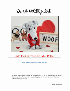 Dash the Greyhound Crochet Pattern