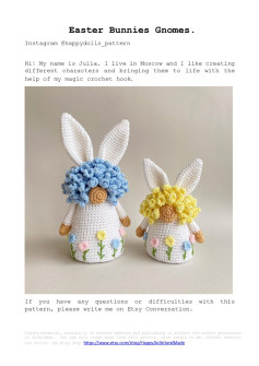 Easter Bunnies Gnomes crochet pattern