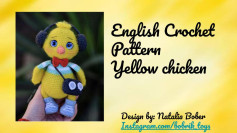 English Crochet Pattern Yellow chicken